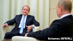 Виктор Медведчук с Владимиром Путиным 